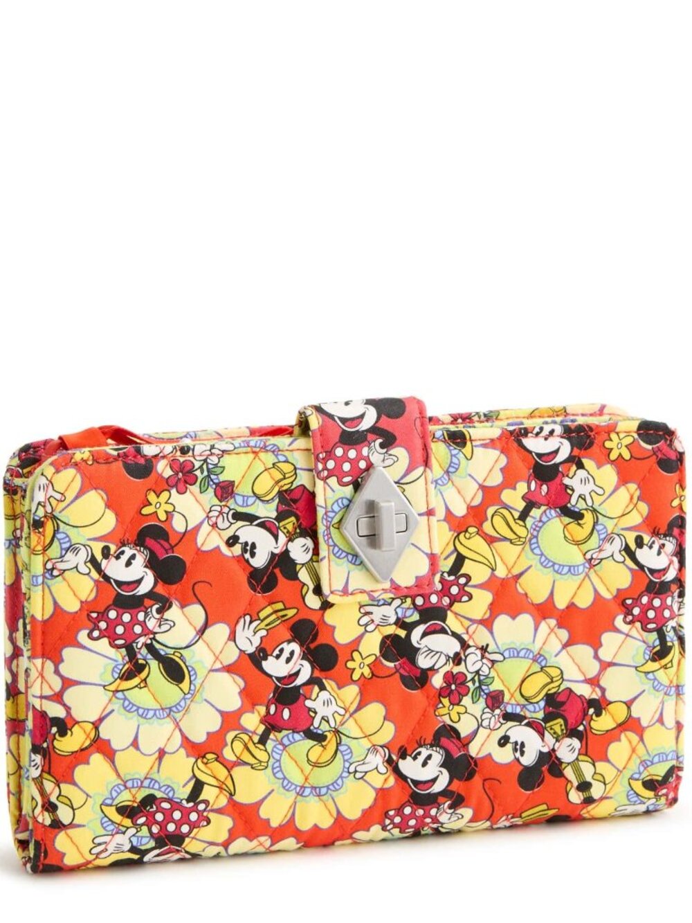 Vera Bradley Disney Turnlock Wallet Mickey and minnie petal floral NWT